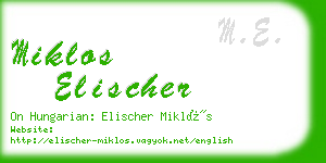 miklos elischer business card